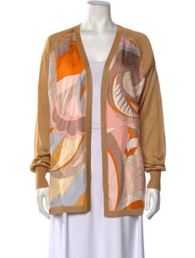 Pre-owned Pucci Silk Printed Sweater In Neutrals