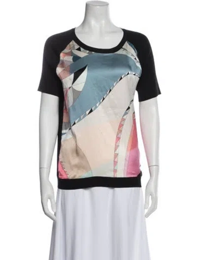 Pre-owned Pucci Silk Printed Sweater In Pink
