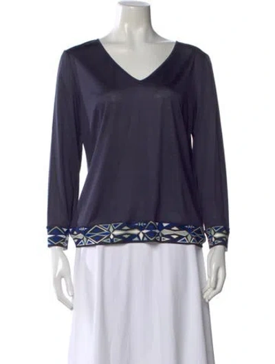 Pre-owned Pucci Silk Printed Top In Multi