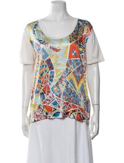 Pre-owned Pucci Silk Printed Top In Multi