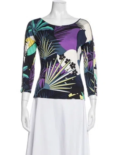 Pre-owned Pucci Silk Printed Top In Multi