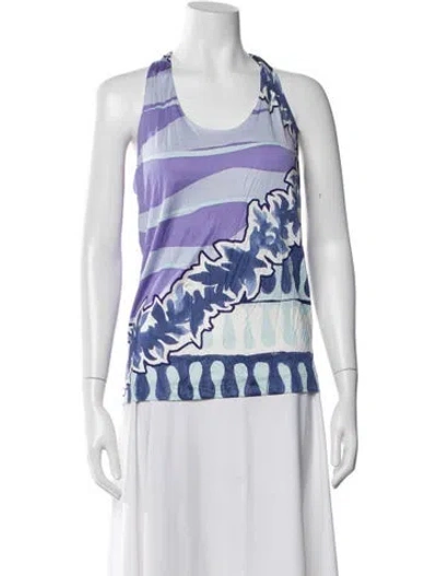 Pre-owned Pucci Silk Printed Top In Pink