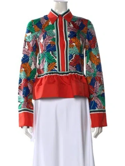 Pre-owned Pucci Silk Printed Top In Red
