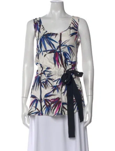 Pre-owned Pucci Silk Printed Top In White