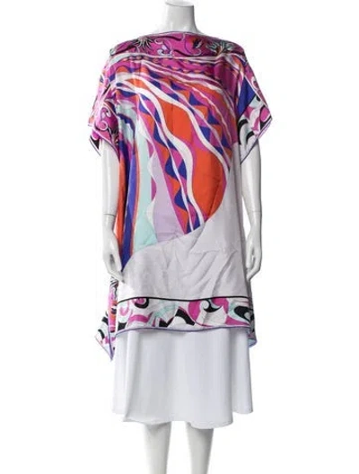 Pre-owned Pucci Silk Printed Tunic In Multi