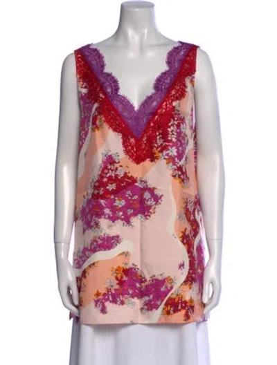 Pre-owned Pucci Silk Printed Tunic In Pink