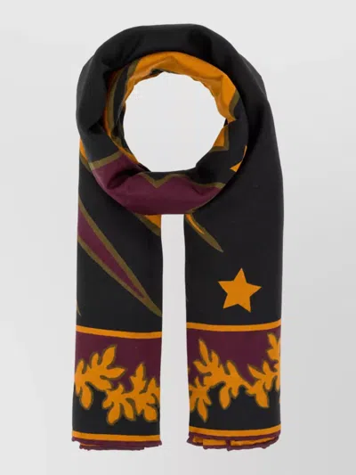 Pucci Silk Printed Twill Scarf In Black