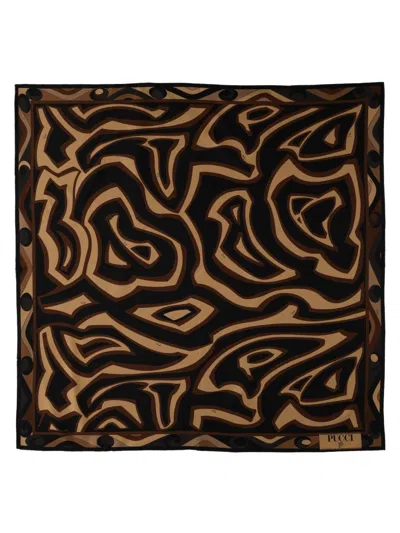 Pucci Silk Scarf In Black