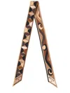 Pucci Geometric Design Lightweight Long Silk Scarf In Brown