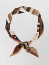 Pucci Silk Scarf Featuring Knot Detail In Brown