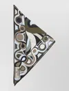 Pucci Silk Scarf Triangle Shape Geometric Pattern In Green