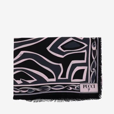 Pucci Silk Scarf With Maze Print In Multi