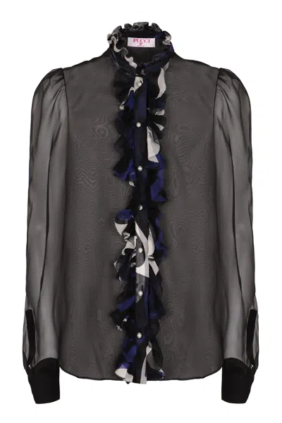 Pucci Silk Shirt In Black