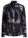 Pucci Orchid Print Shirt In Black