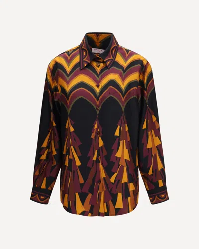 Pucci Silk Shirt In Baiadera Print In Multicolore