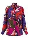 Pucci Silk Shirt With Abstract Print In Multi