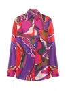 Pucci Silk Shirt With Abstract Print In Multi
