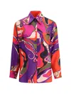 Pucci Silk Shirt With Abstract Print In Animal Print