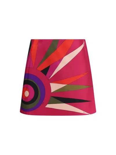 Pucci Multicolor Acetate Mini Skirt