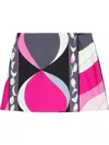 Pucci Pesci Silk Twill Miniskirt In Pink