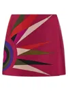 Pucci High Waist Mini Skirt With Graphic Print In Purple