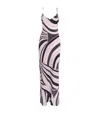 Pucci Long Dress With Abstract Print And Straps In Multi
