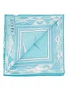 Pucci Silk Square Scarf In Blue