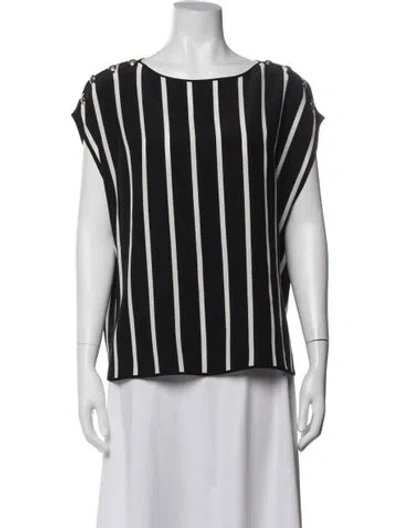 Pre-owned Pucci Silk Striped Top In Blue