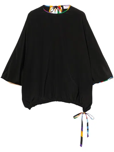Pucci Silk Top In Black