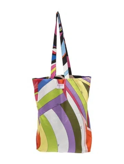 Pre-owned Pucci Silk Tote In Multicolor