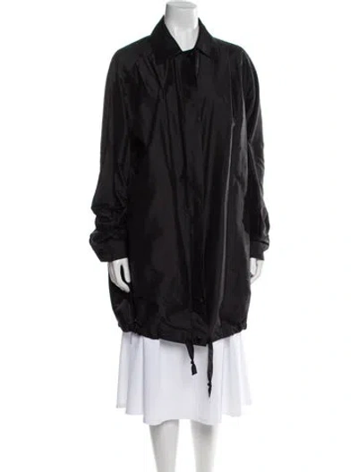 Pre-owned Pucci Silk Trench Coat W/ Tags In Black