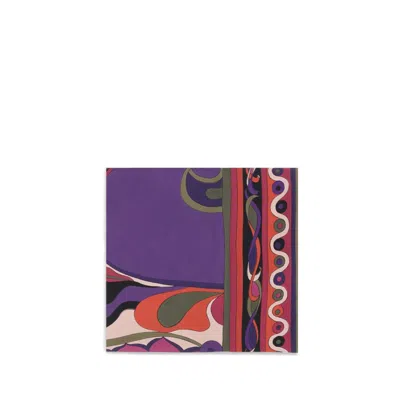 Pucci Silk Triangle Scarf In Purple