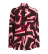 Pucci Silk Twill Labirinto Print Shirt In Red