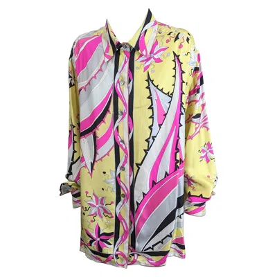 Pre-owned Pucci Silk Twill Print Shirt In Sand