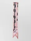 Pucci Silk Twill Rectangular Scarf Graphic Print In Pink