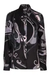 Pucci Orchid Print Shirt In Black