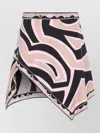 Pucci Wrap-effect Printed Silk-twill Mini Skirt In Multi
