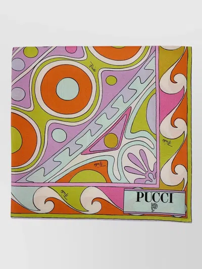 Pucci Silk Twill Square Scarf 90x90 Design In Multi