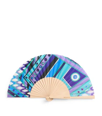 Pucci Silk Vivara Fan In Multi