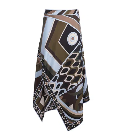 Pucci Silk Vivara Midi Skirt