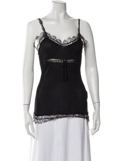 Pre-owned Pucci Silk V-neck Sweater In Black
