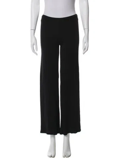 Pre-owned Pucci Silk Wide Leg Pants In Black
