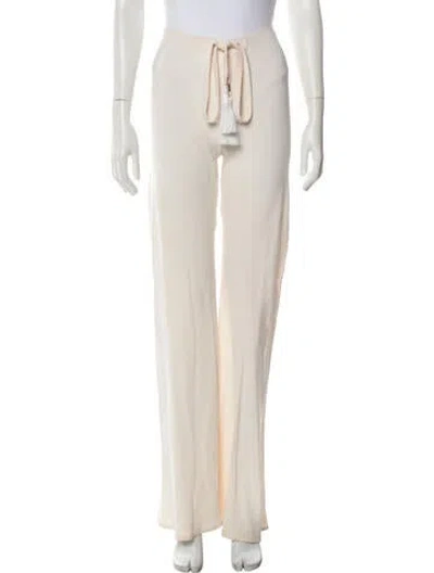 Pre-owned Pucci Silk Wide Leg Pants In Neutral