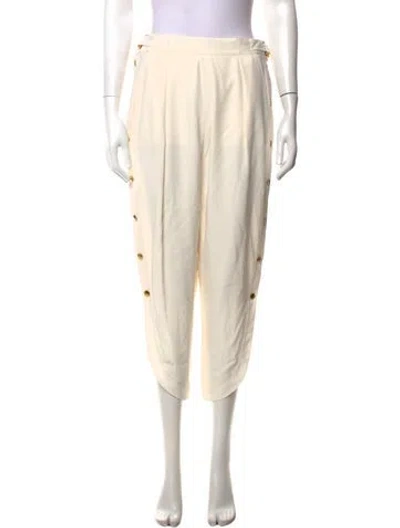 Pre-owned Pucci Silk Wide Leg Pants In Neutrals