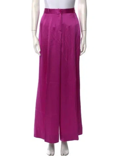 Pre-owned Pucci Silk Wide Leg Pants In Pink