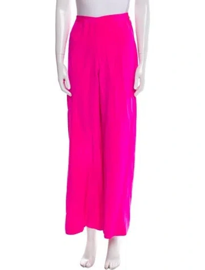 Pre-owned Pucci Silk Wide Leg Pants In Pink