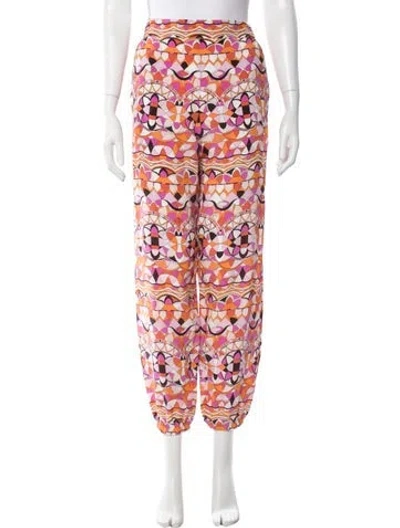Pre-owned Pucci Silk Wide Leg Pants In Pink