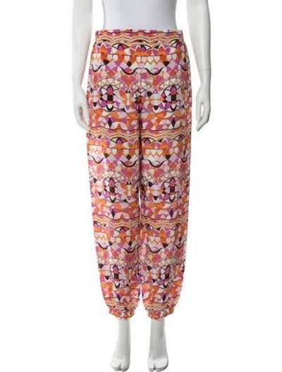Pre-owned Pucci Silk Wide Leg Pants In Pink