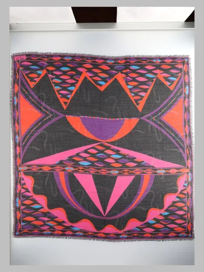 Pucci Silk-wool Foulard Scarf In Multi