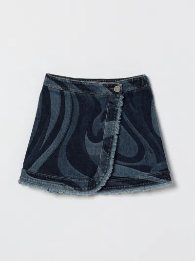 Pucci Kids' スカート  ボーイ カラー ブルー In Blue